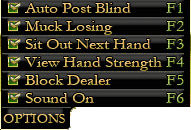 Poker Options Menu